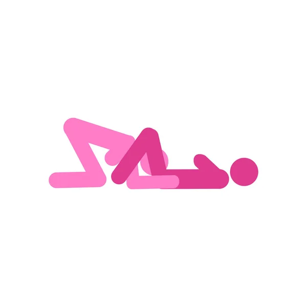 Dessin Animé Pose Sexe Lesbiennes Deux Filles Concept Passion Style — Image vectorielle