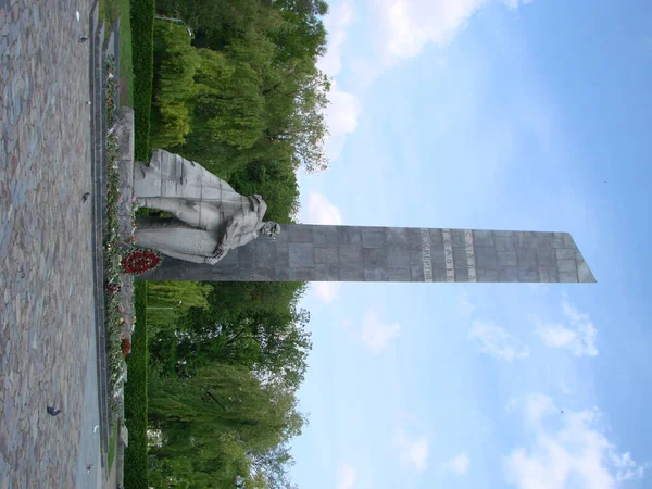 Geheugen Fire Memorial Voor Onbekende Soldaat Stad Poltava Oekraïne — Stockfoto