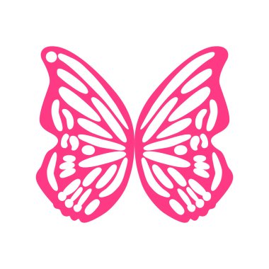 Kelebekler bahar siluetleri. Küpeler beyaz arkaplandaki dosya şablonlarını kesti