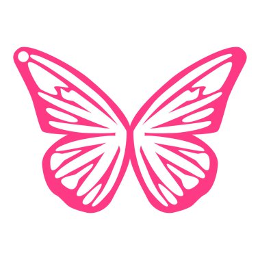 Kelebekler bahar siluetleri. Küpeler beyaz arkaplandaki dosya şablonlarını kesti