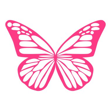 Kelebekler bahar siluetleri. Küpeler beyaz arkaplandaki dosya şablonlarını kesti