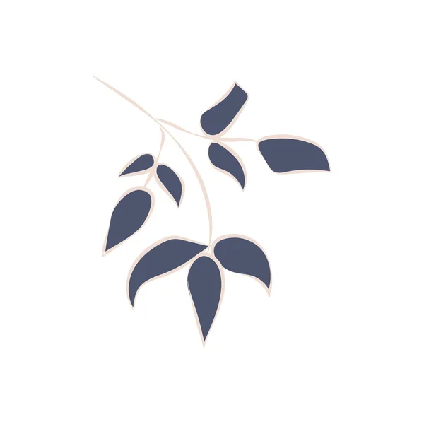 베이지 현대의 삽화와 식물의 — 스톡 벡터