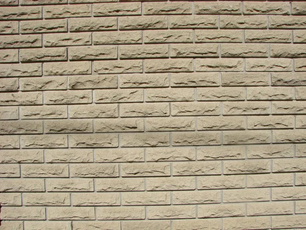 Beige Baksteen Muur Textuur Grunge Achtergrond Voor Interieur Ontwerp — Stockfoto