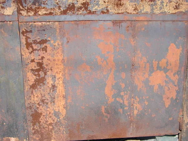 Rusty Metall Stålplåt Bakgrund Rustik Vägg Struktur Grunge Bakgrund — Stockfoto