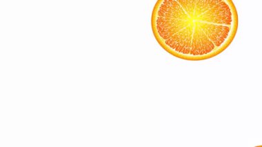 Sulu turuncu daireler döner, görünür ve kaybolur, suya düşer.