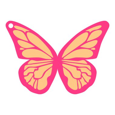 Kelebekler bahar siluetleri. Küpeler beyaz arkaplandaki dosya şablonlarını kesti