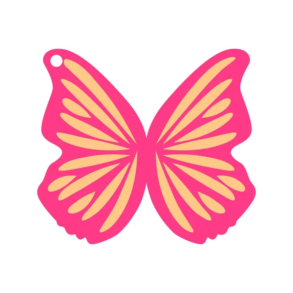 Siluetas Primavera Mariposas Pendientes Cortar Plantillas Archivos Sobre Fondo Blanco — Vector de stock