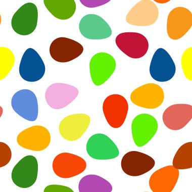 Paskalya yumurtalarında pürüzsüz desenler, benekli ve çizgili şirin desenli yumurtalar.