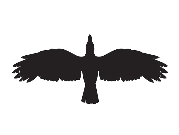 Un symbole de corbeau — Image vectorielle