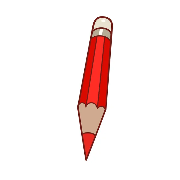 Un crayon rouge — Image vectorielle