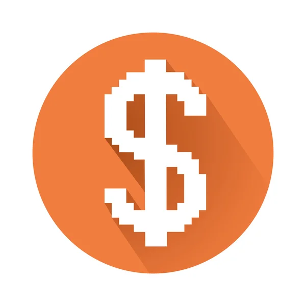 Pixelated dollar sign — Stock Vector