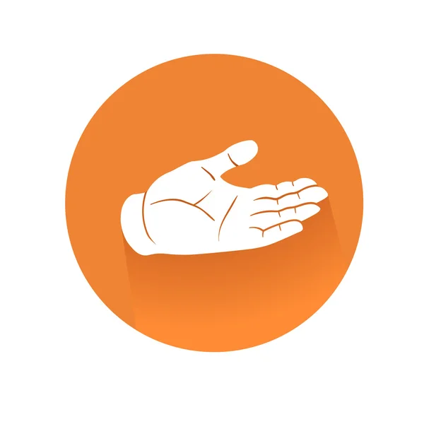 Recieving hand symbol — Stock Vector