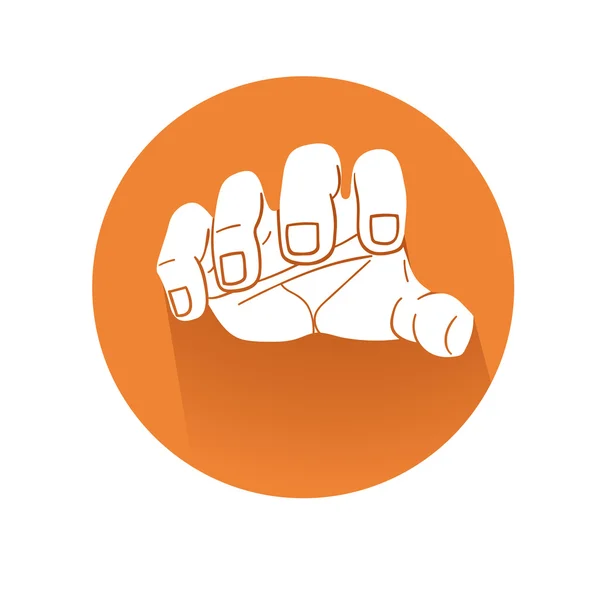 Grabbing hand symbol — Stock Vector