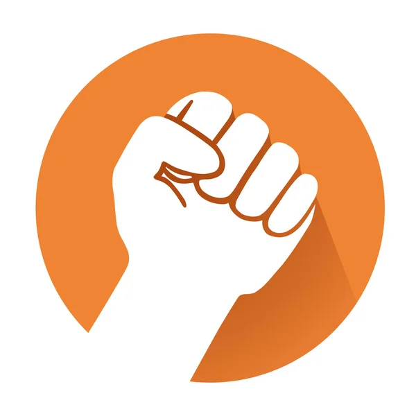 A raised fist — Stock Vector