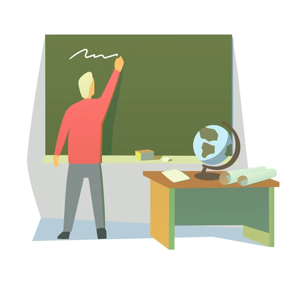 Вчителька в класі — стоковий вектор