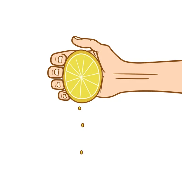 Lemon squeeze — Stock Vector