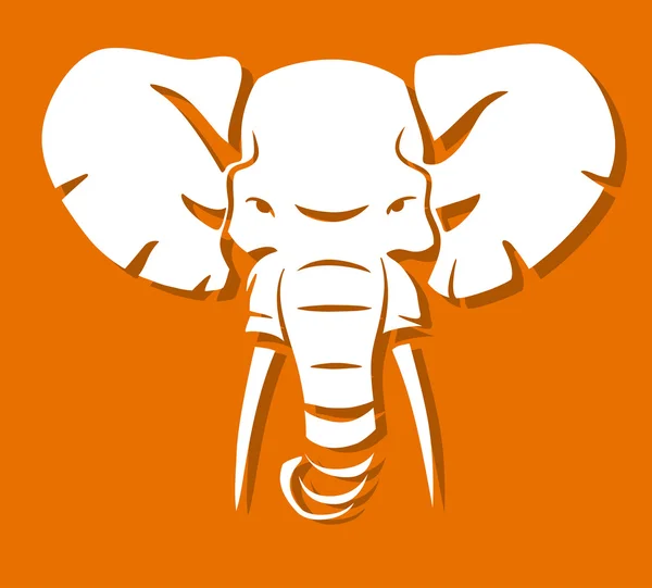 Cabeza de elefante — Vector de stock