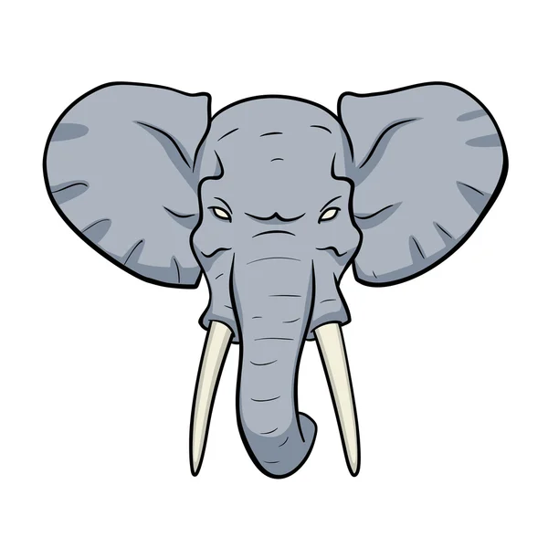 Cabeza de elefante — Vector de stock