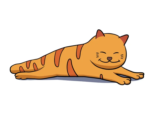 Lazy cat — Stock Vector