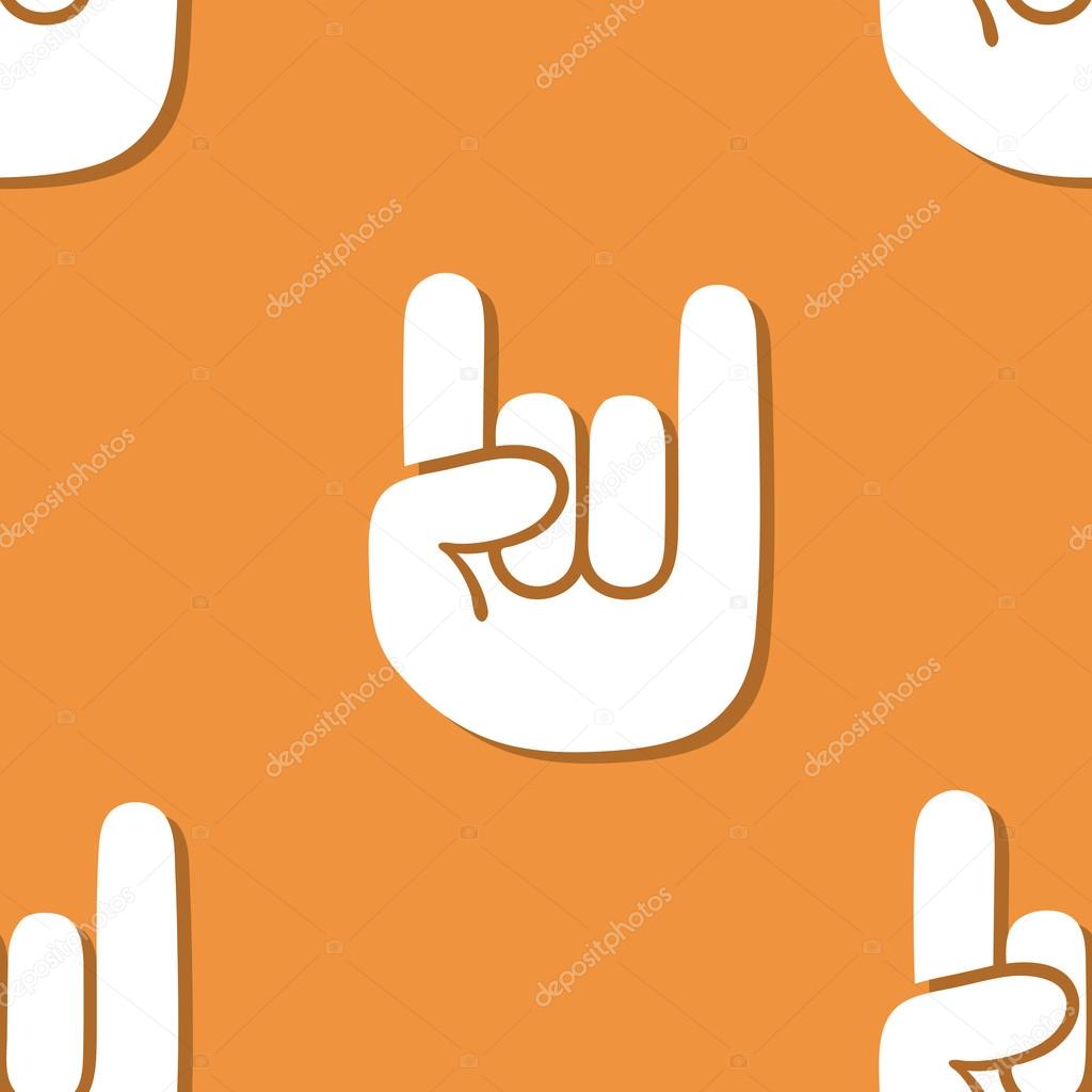 Seamless rock gesture pattern