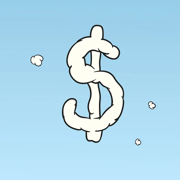 Cloud dollar sign — Stock Vector