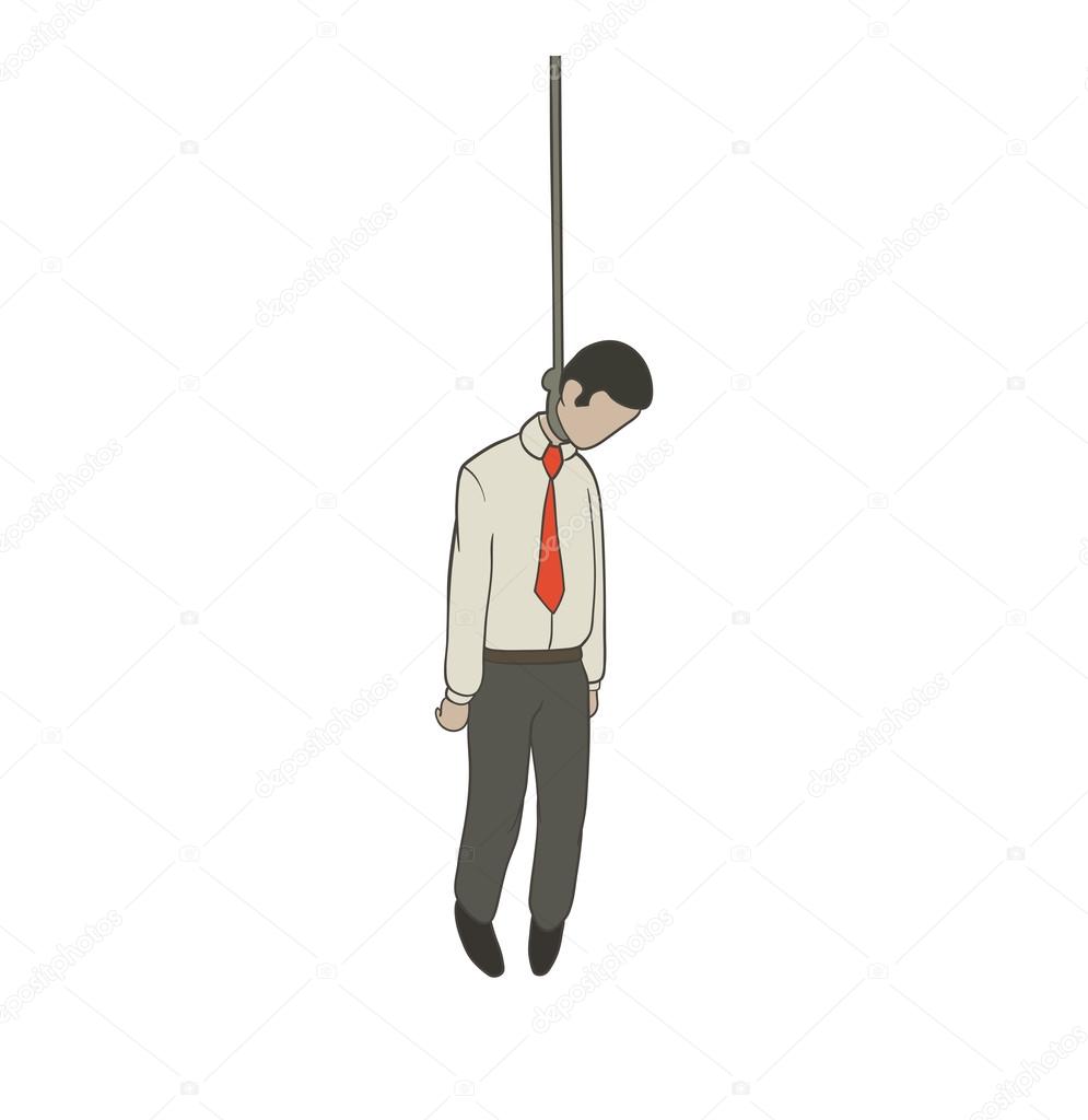 hanged businessman