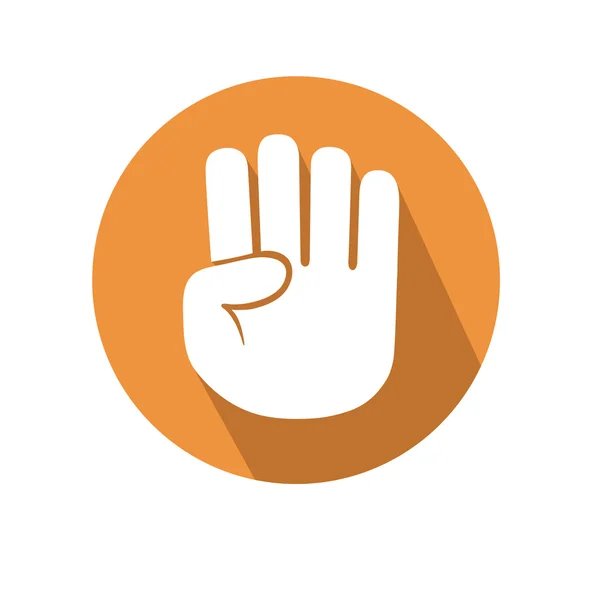 Four fingers gesture — Stock Vector