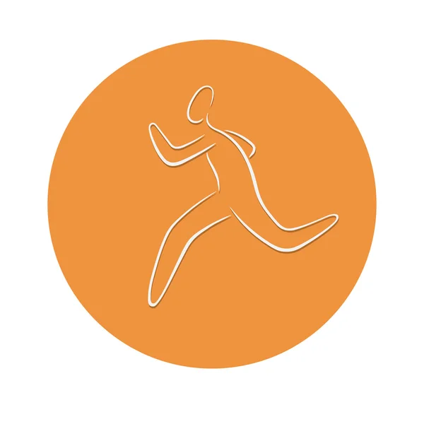 Τρέχοντας άνθρωπος σύμβολο — Διανυσματικό Αρχείο