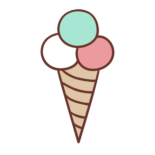 Un helado — Vector de stock