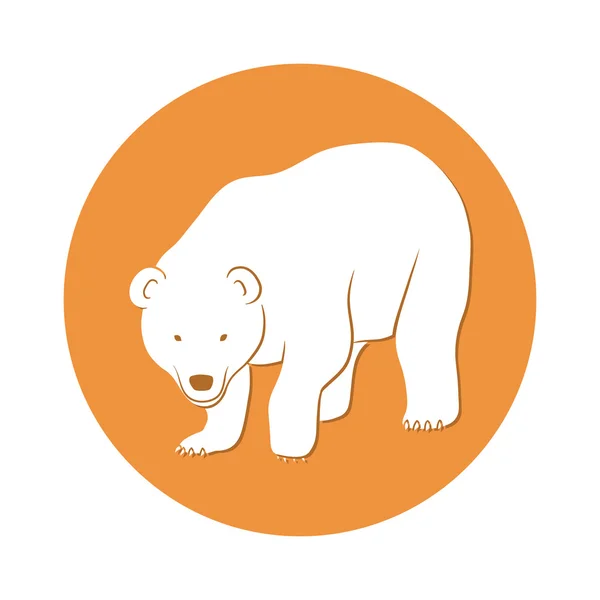 Biały niedźwiedź symbol — Wektor stockowy
