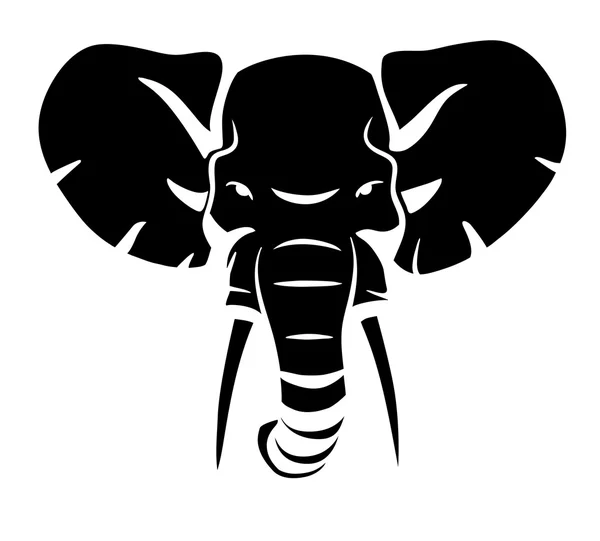 Головний символ слон Стоковий вектор