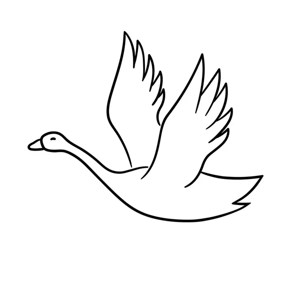 Ilustración del cisne — Vector de stock