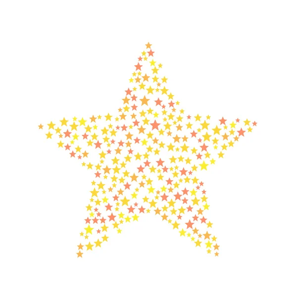 Star symbol consists of small stars — Stock Vector