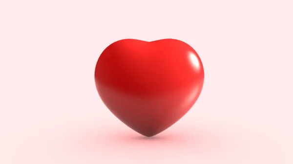 Rood Hart Roze Achtergrond Eén Hetzelfde Voorwerp Valentijnsdag Medische Gezondheid — Stockfoto