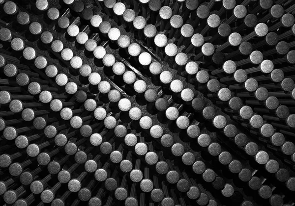 Staal Metallic Zwart Chroom Zilver Nagel Achtergrond Industrietechnologie Structuur Textuur — Stockfoto