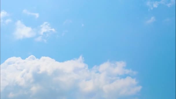 Movimiento Nube Cielo Azul Timelapse Fondo Naturaleza Medio Ambiente Global — Vídeo de stock