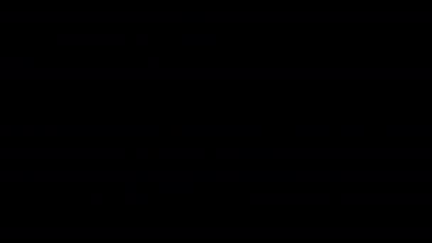 黒の隔離されたオーバーレイクロマキーの背景に白いモノクロユニバーサルカウントダウン カウントダウンクロック10から0まで フェードインして表示エフェクトを回転します 新年と記念日のイベント 4K映像 — ストック動画