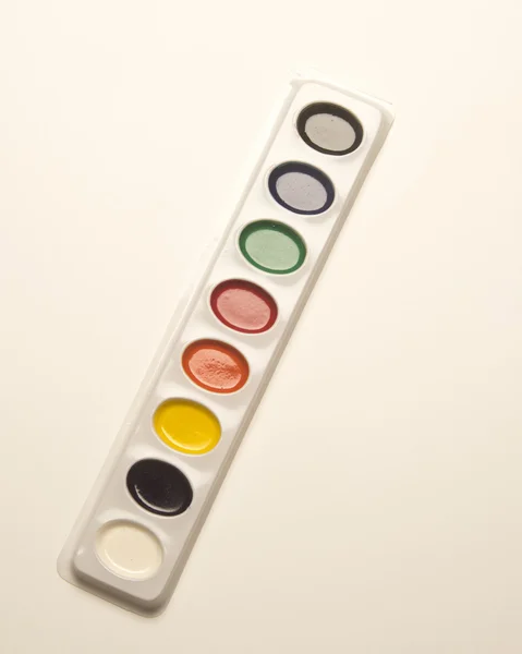 Многоцветный набор акварелей — стоковое фото
