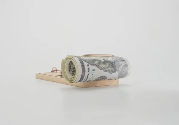 Środków pieniężnych Dolar pieniądze pułapka — Zdjęcie stockowe