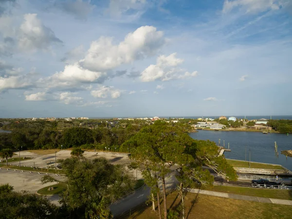 Poloodpolední Letecký Pohled Přímořskou Vodní Cestu Park Hershel King Floridě — Stock fotografie