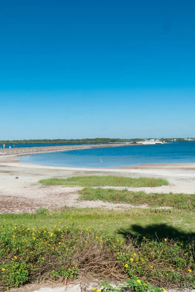 Eftermiddag Fred Howard Park Den Mexicanske Golf Tarpon Springs Florida - Stock-foto