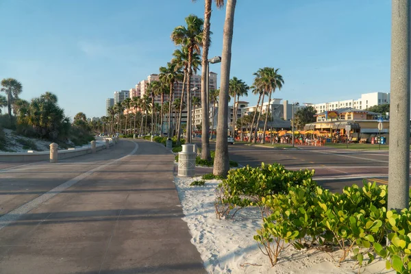 Editorial Downtown Area Clearwater Beach Streets Evening May 2021 — Stock Photo, Image