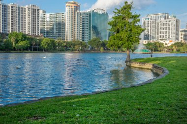 Eolo Gölü güneşli bir sabahta 30 Mayıs 2021 'de Orlando Florida' da