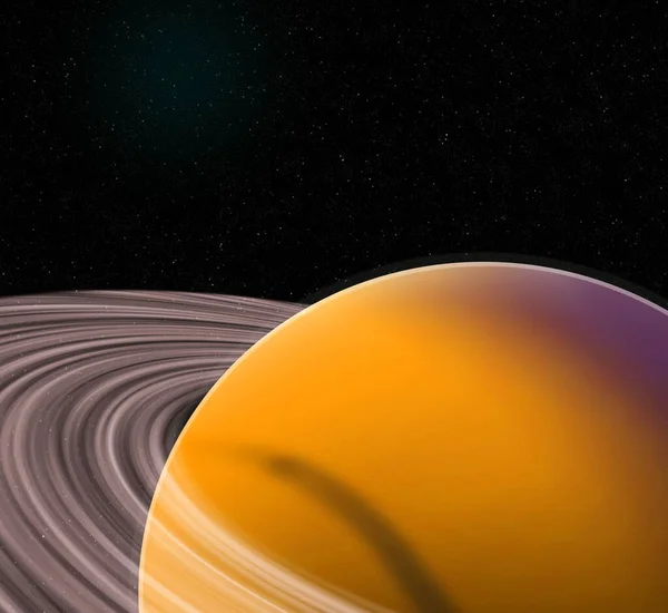 Glistening Rings Surround Saturn Soft Blue Planet Soft Blue Planet — Stok fotoğraf