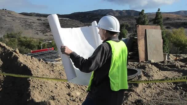 Gerente Senior de Construcción — Vídeos de Stock