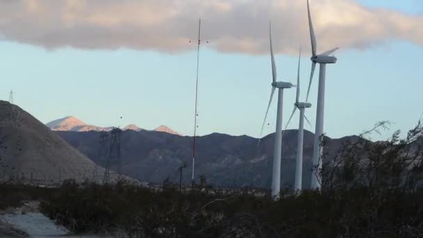 Molino de viento granja — Vídeo de stock