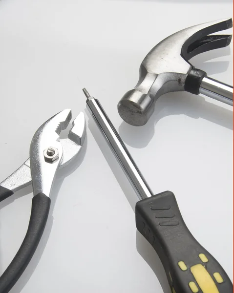 Pliers screwdriver hammer — Stock Photo, Image