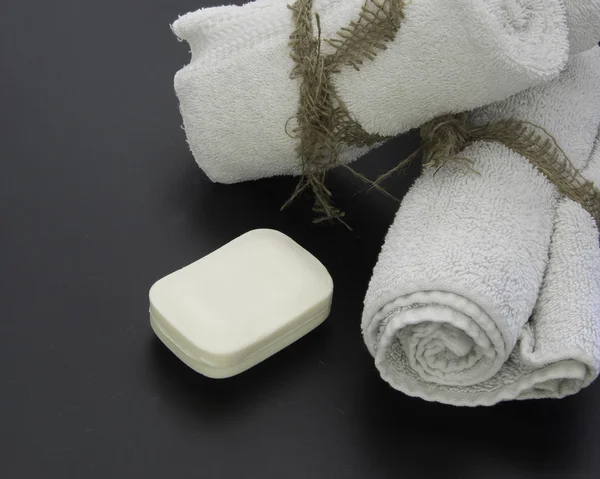 Towels and Soap — Stock Photo, Image