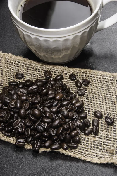 Coffee Cup and Beans — Stock Photo, Image