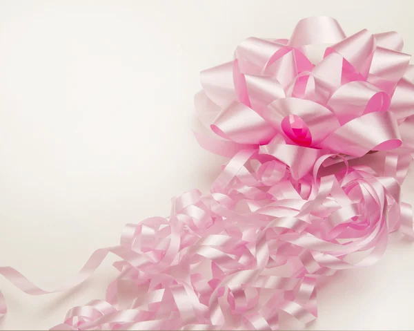 Pink Ribbon and Bow Stock Photo